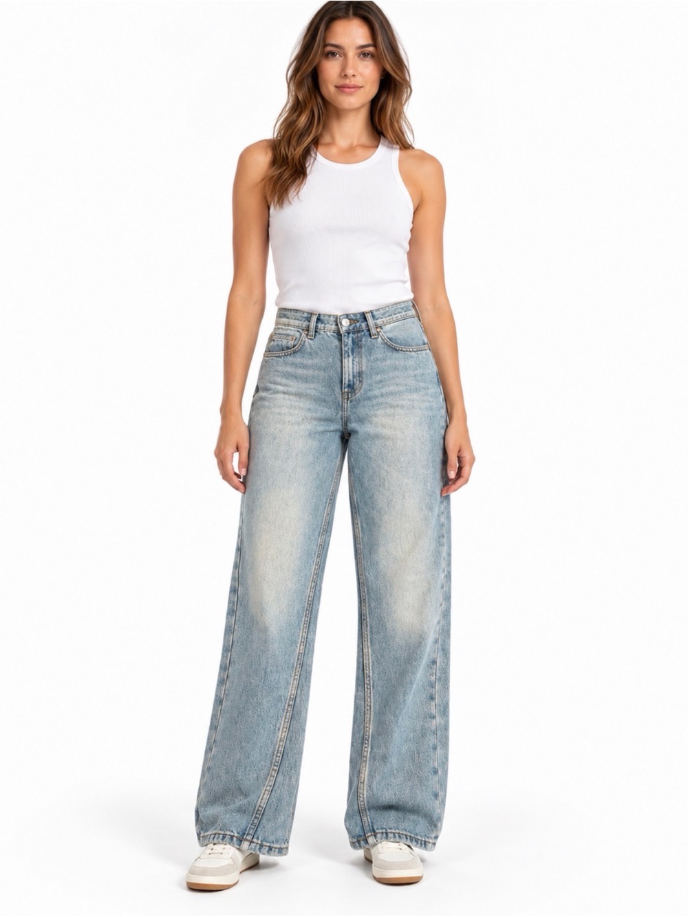 We The Free Light Blue High-Rise Wide Leg relaxed Jeans size 29